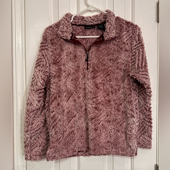 Stillwater Supply Co.Pink faux Sherpa Pullover, size oversized Small - Picture 2 of 12